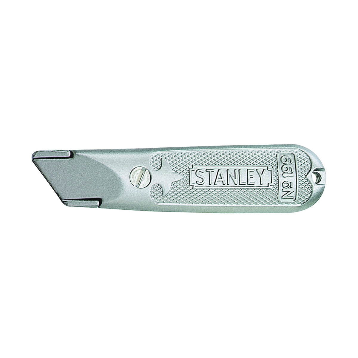 STANLEY 10-209 Utility Knife, 3 in W Blade, HCS Blade, Straight Handle, Gray Handle