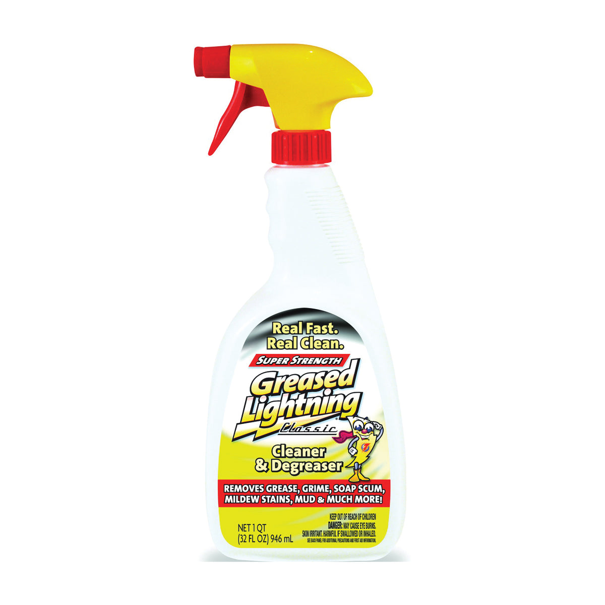 Greased Lightning 52320GRL Cleaner and Degreaser, 32 oz Bottle, Liquid, Pleasant