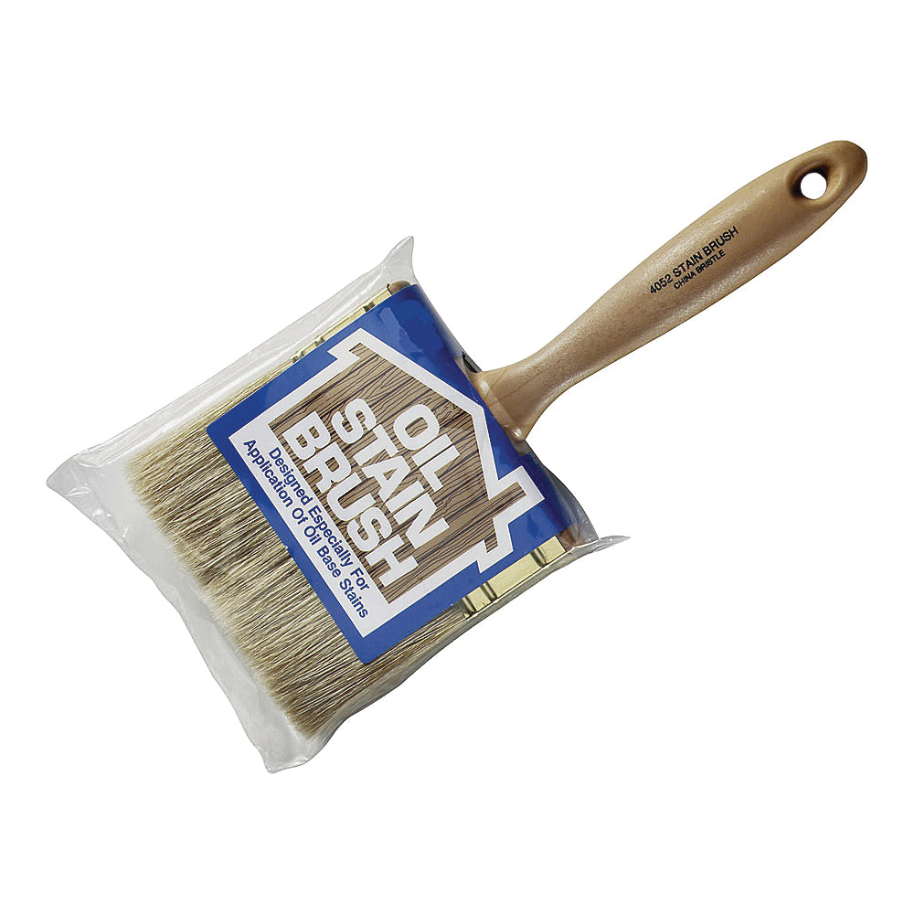 WOOSTER 4052-4 Paint Brush, 4 in W, 2-11/16 in L Bristle, China Bristle