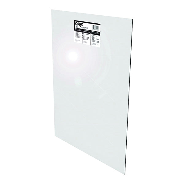 OPTIX 11G0018A Flat Sheet, 24 in L, 18 in W, 0.1 in Thick, Clear