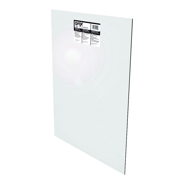 OPTIX 11G0630A Flat Sheet, 32 in L, 20 in W, 0.1 in Thick, Clear