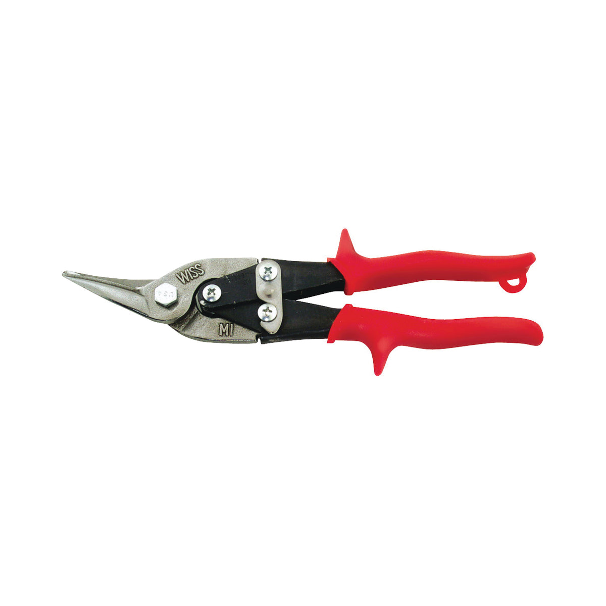 Crescent Wiss M1R Aviation Snip, 9-3/4 in OAL, Left Cut, Molybdenum Steel Blade, Contour-Grip Handle, Red Handle