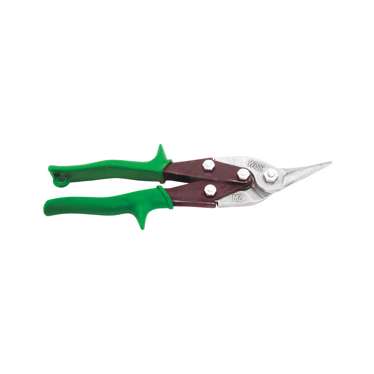 Crescent Wiss M2R Aviation Snip, 9-3/4 in OAL, Right Cut, Molybdenum Steel Blade, Contour-Grip Handle, Green Handle