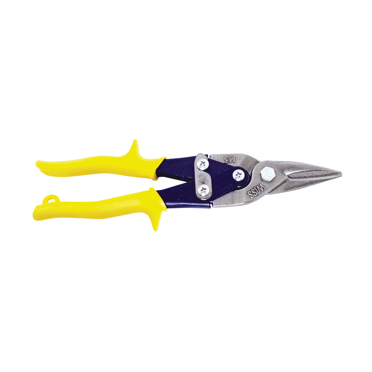 Crescent Wiss M3R Aviation Snip, 9-3/4 in OAL, Straight Cut, Molybdenum Steel Blade, Non-Slip Grip Handle, Yellow Handle
