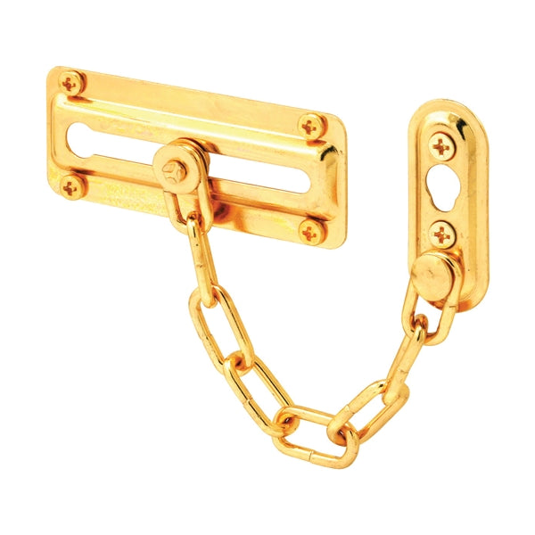 Defender Security U-9905 Chain Door Guard, Steel, Brass