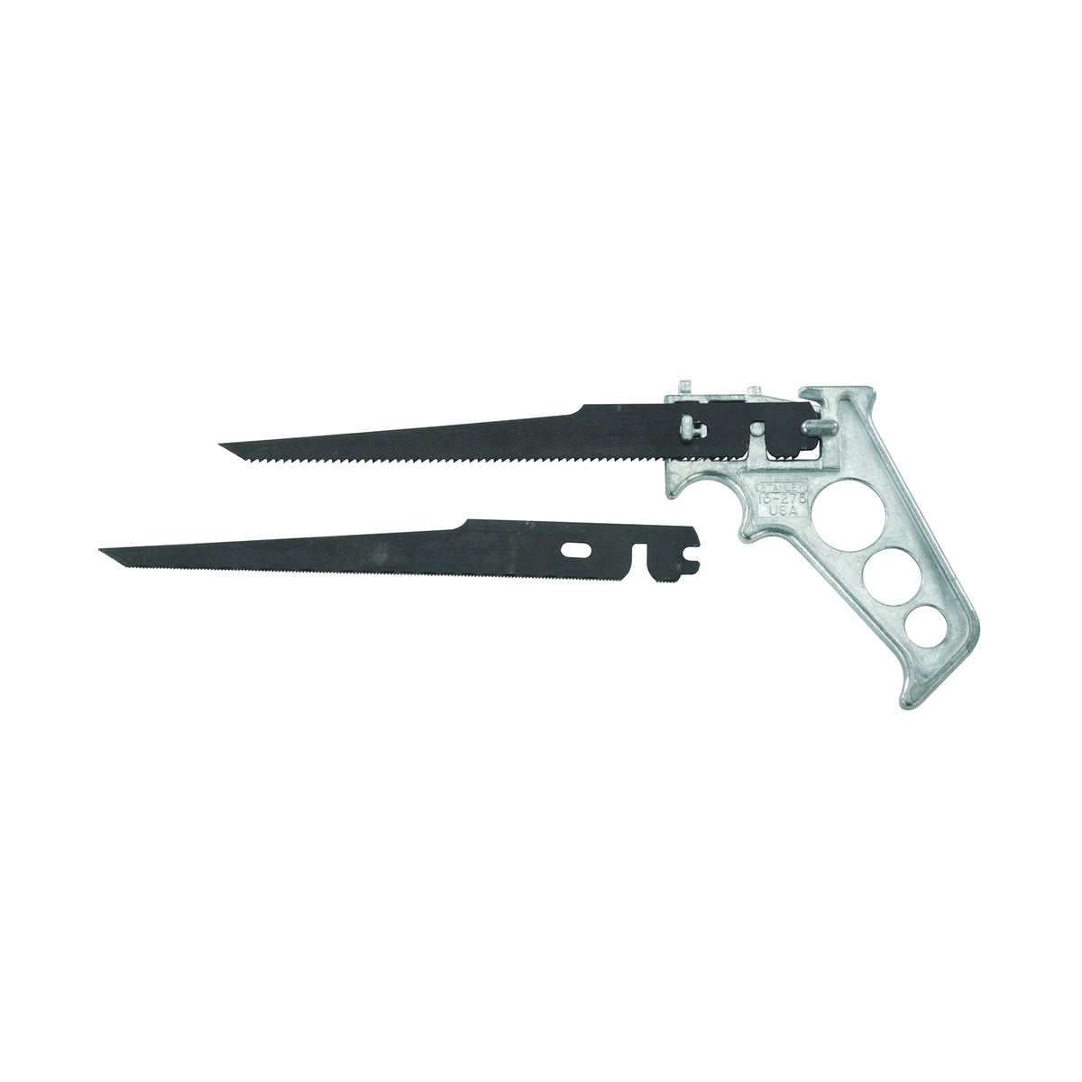 STANLEY 4-Way Series 15-275 Keyhole Saw, 7 in L Blade, 9 and 24 TPI, Steel Blade, Pistol-Grip Handle