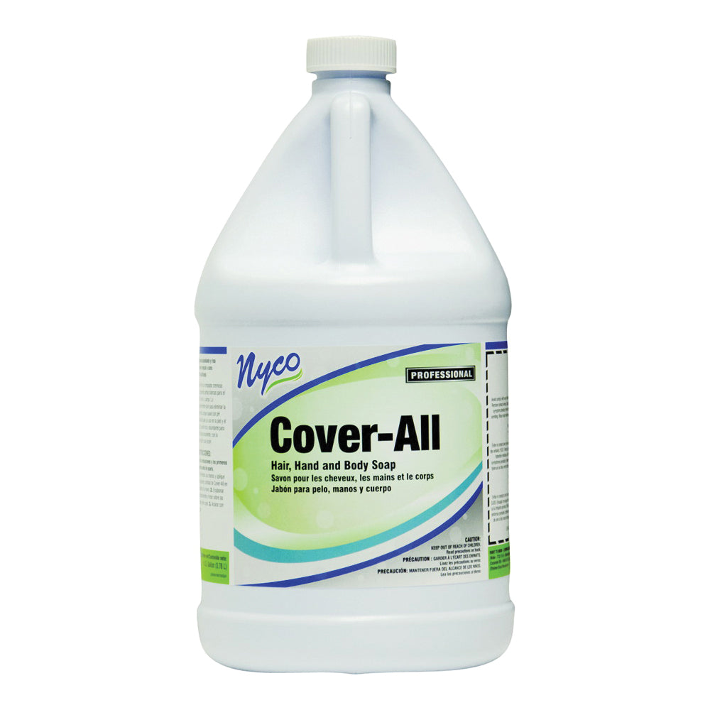 nyco NL576-G4 Hair/Hand and Body Soap Pearlescent White, Liquid, Pearlescent White, Tropical Coconut, 128 oz