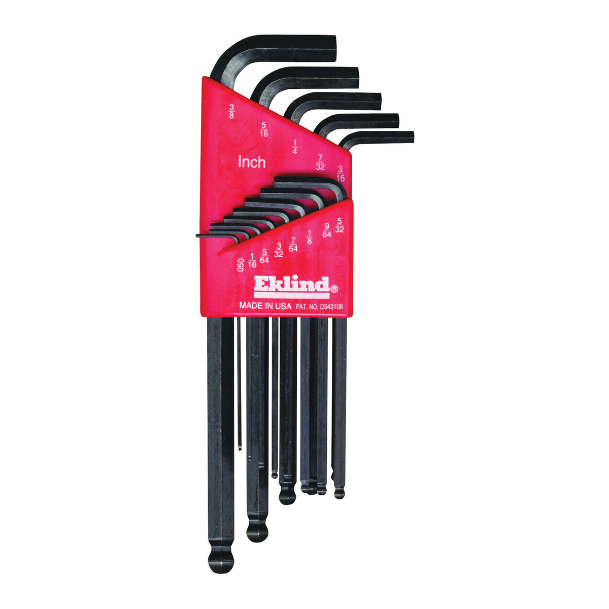 Eklind 13213 Hex Key Set, 13-Piece, Steel, Black
