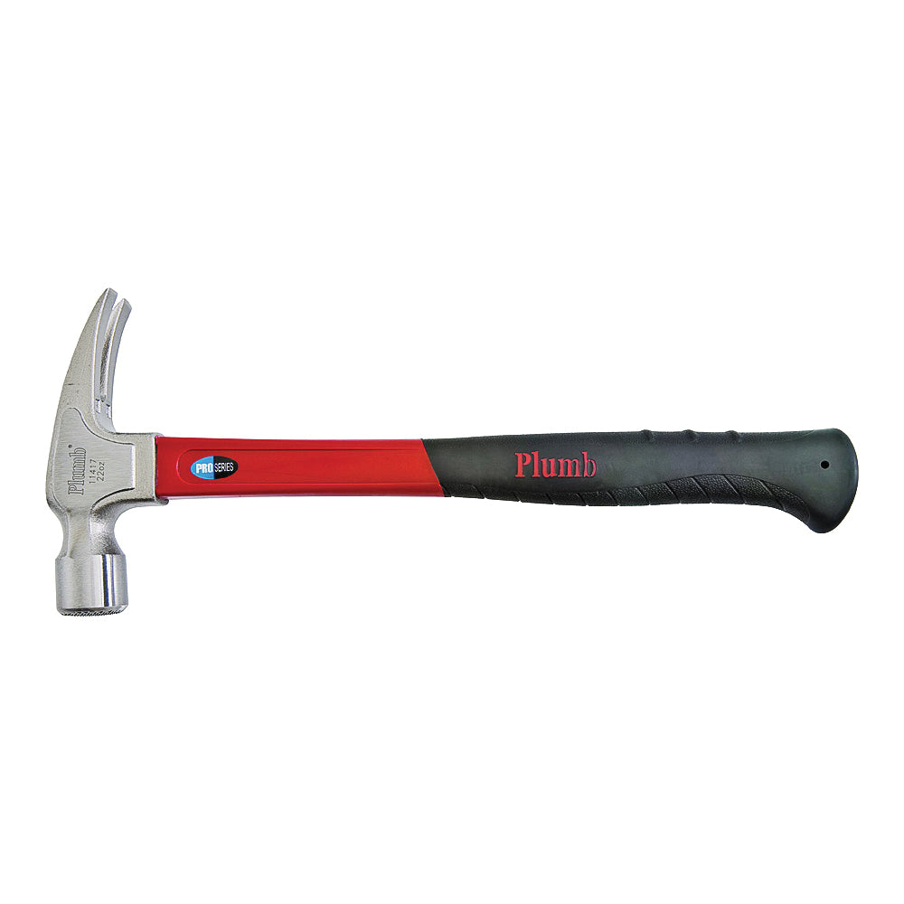 Plumb Pak 11417N Hammer, 22 oz Head, Premium, Rip, Checkered, Claw Head, 15 in OAL