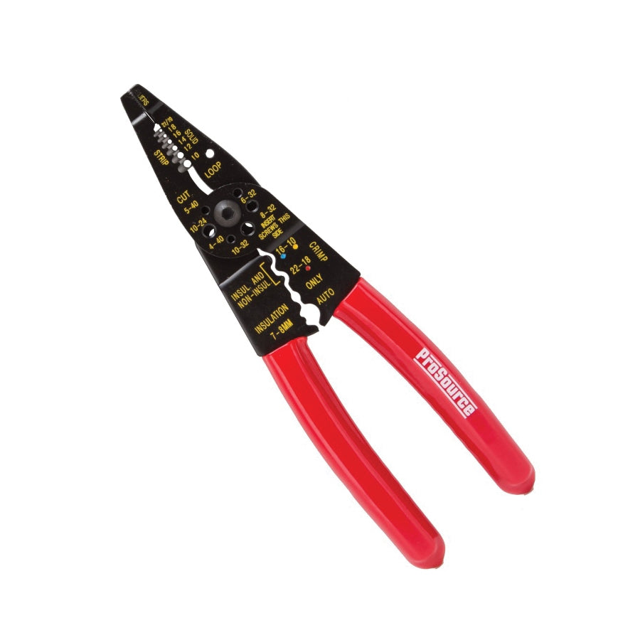 ProSource CP-C8153L Wire Stripper, 10 to 22 AWG Wire, 10 to 22 AWG Stripping, 10 to 22 AWG Cutting Capacity, 8 in OAL