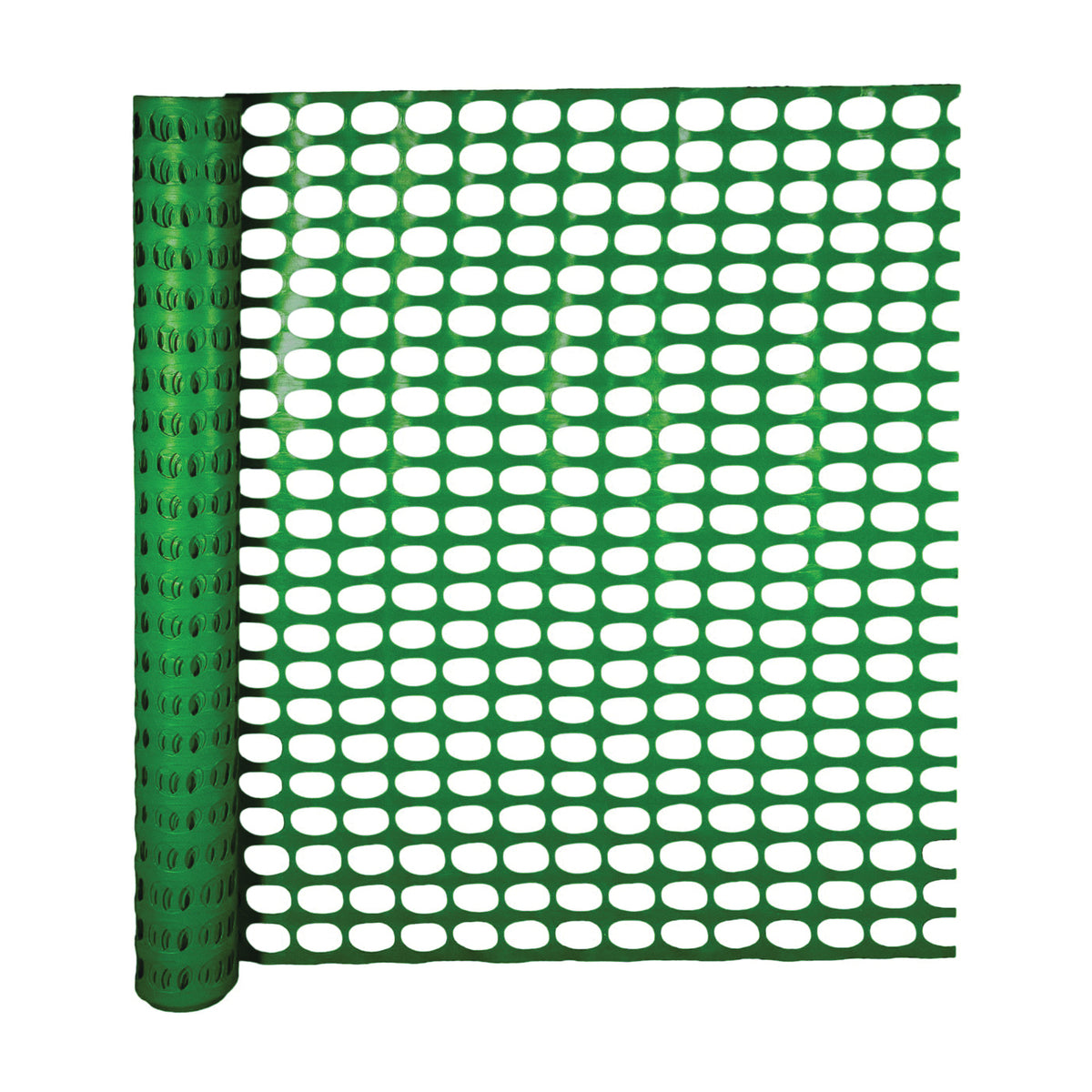 MUTUAL INDUSTRIES 14973-38-48 Snow Fence, 100 ft L, 1-3/4 x 2-1/2 in Mesh, Polyethylene, Green