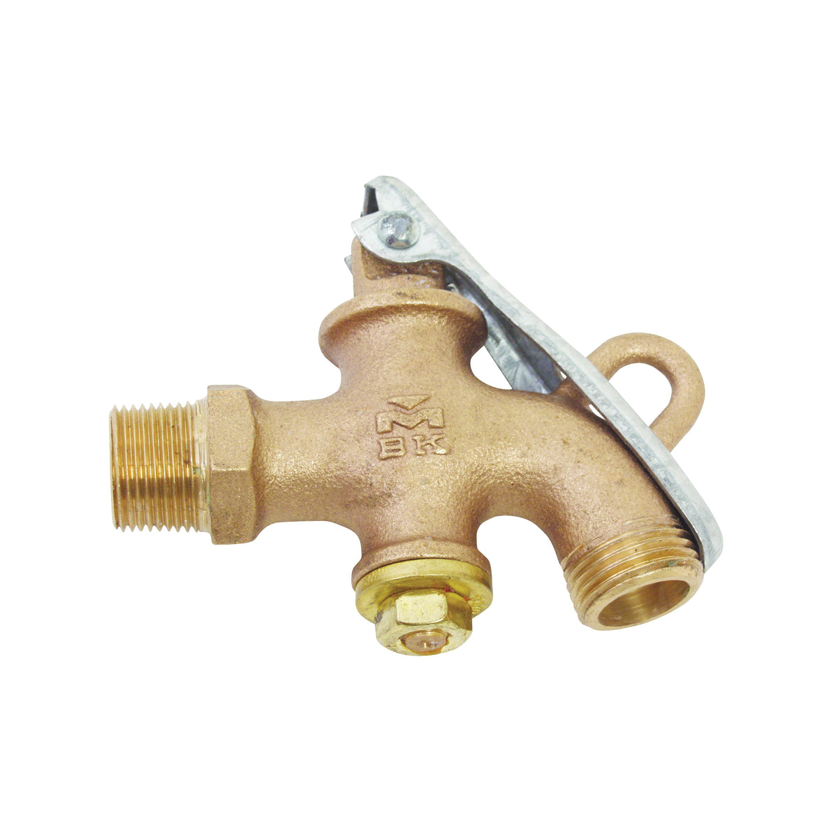 B &amp; K 109-224 Heavy-Duty Drum and Barrel Faucet, 3/4 in Connection, MPT x Hose, Bronze Body