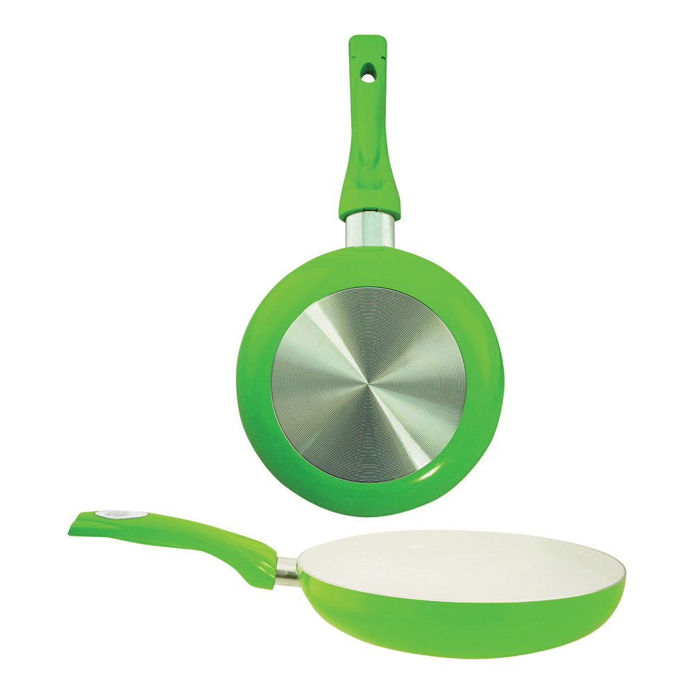 Euro-Ware EuroHome 8120-GR Fry Pan, 8 in Dia, Aluminum Pan, Green Pan, Ceramic Pan, Heat-Resistant Handle