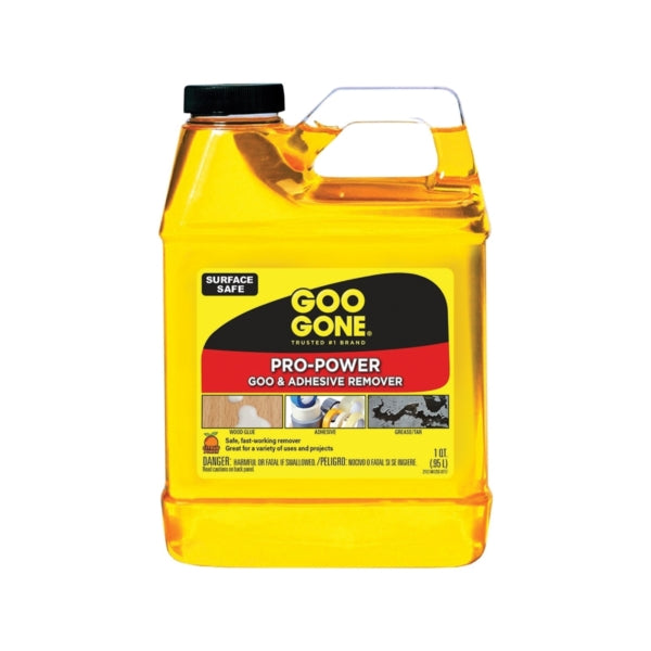 Goo Gone 2112 Goo and Adhesive Remover, 32 oz Bottle, Liquid, Citrus, Yellow
