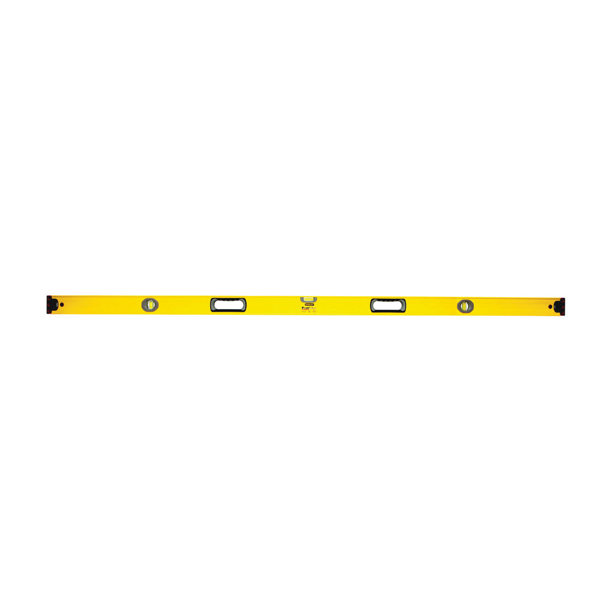 STANLEY 43-572 Box Beam Level, 72 in L, 3-Vial, 2-Hang Hole, Non-Magnetic, Aluminum, Black/Yellow
