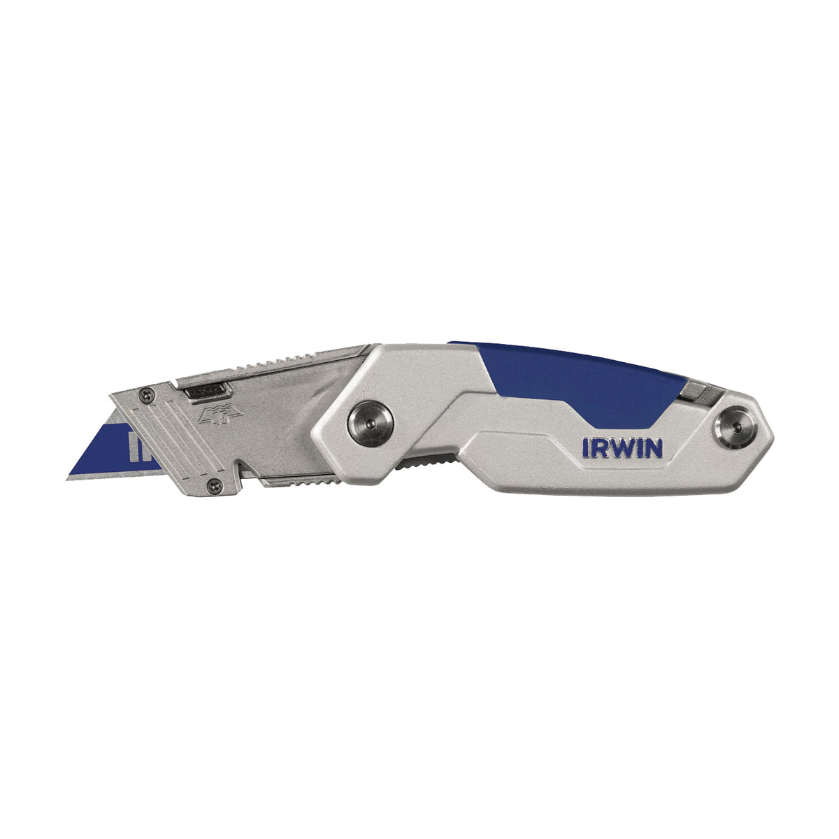 IRWIN 1858320 Utility Knife, 2-1/2 in L Blade, Bi-Metal Blade, Straight Handle, Blue Handle