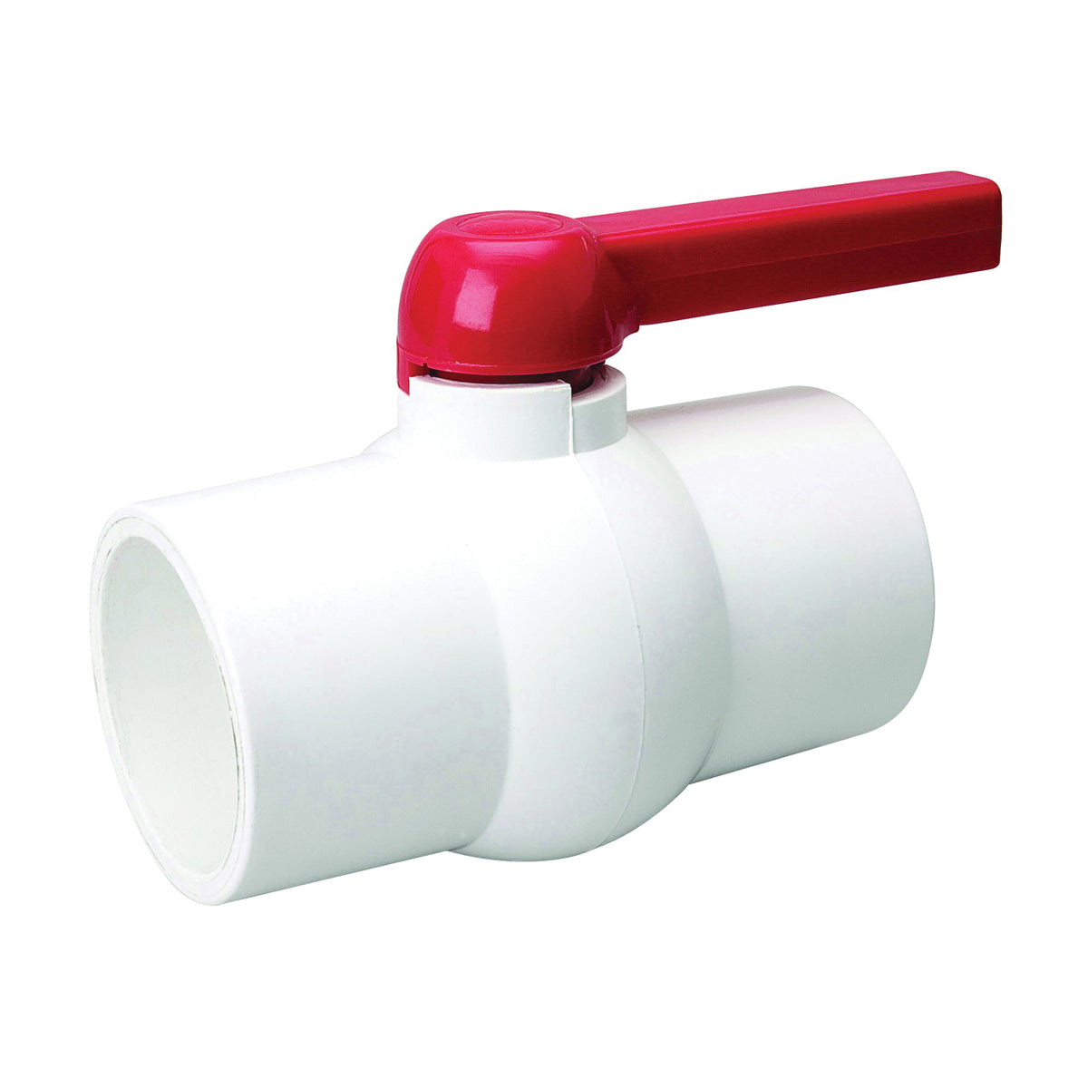 B &amp; K 107-640 Ball Valve, 3 in Connection, Compression, 150 psi Pressure, Manual Actuator, PVC Body