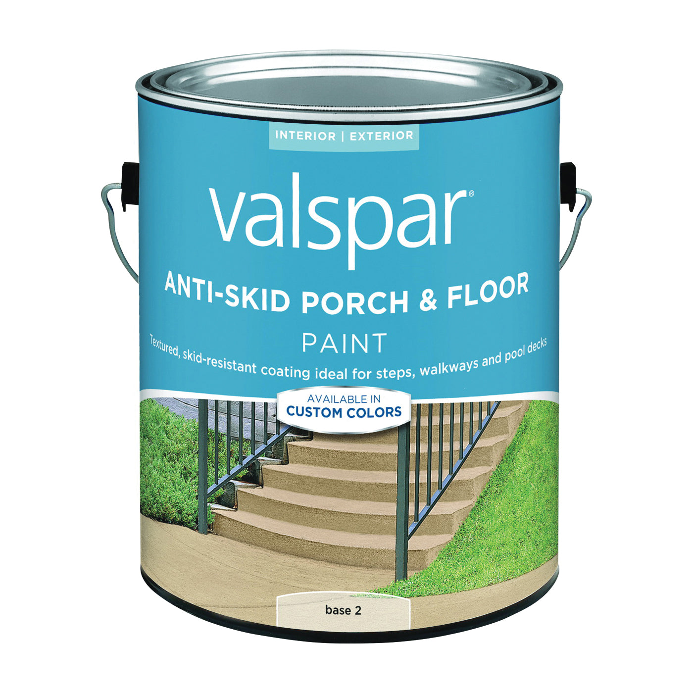 Valspar 024.0082032.007 Porch and Floor Paint, Base 2, 1 gal