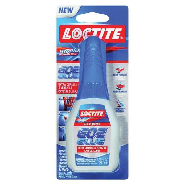 Loctite Go2 1832982 Glue, Liquid, Odorless, Clear, 0.6 fl-oz Tube