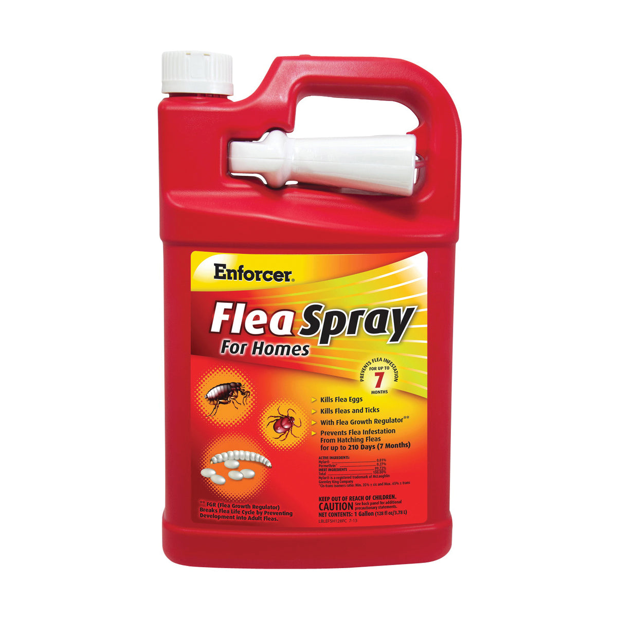 Enforcer EFSH128 Tick and Flea Killer, Liquid, Spray Application, 128 oz Bottle