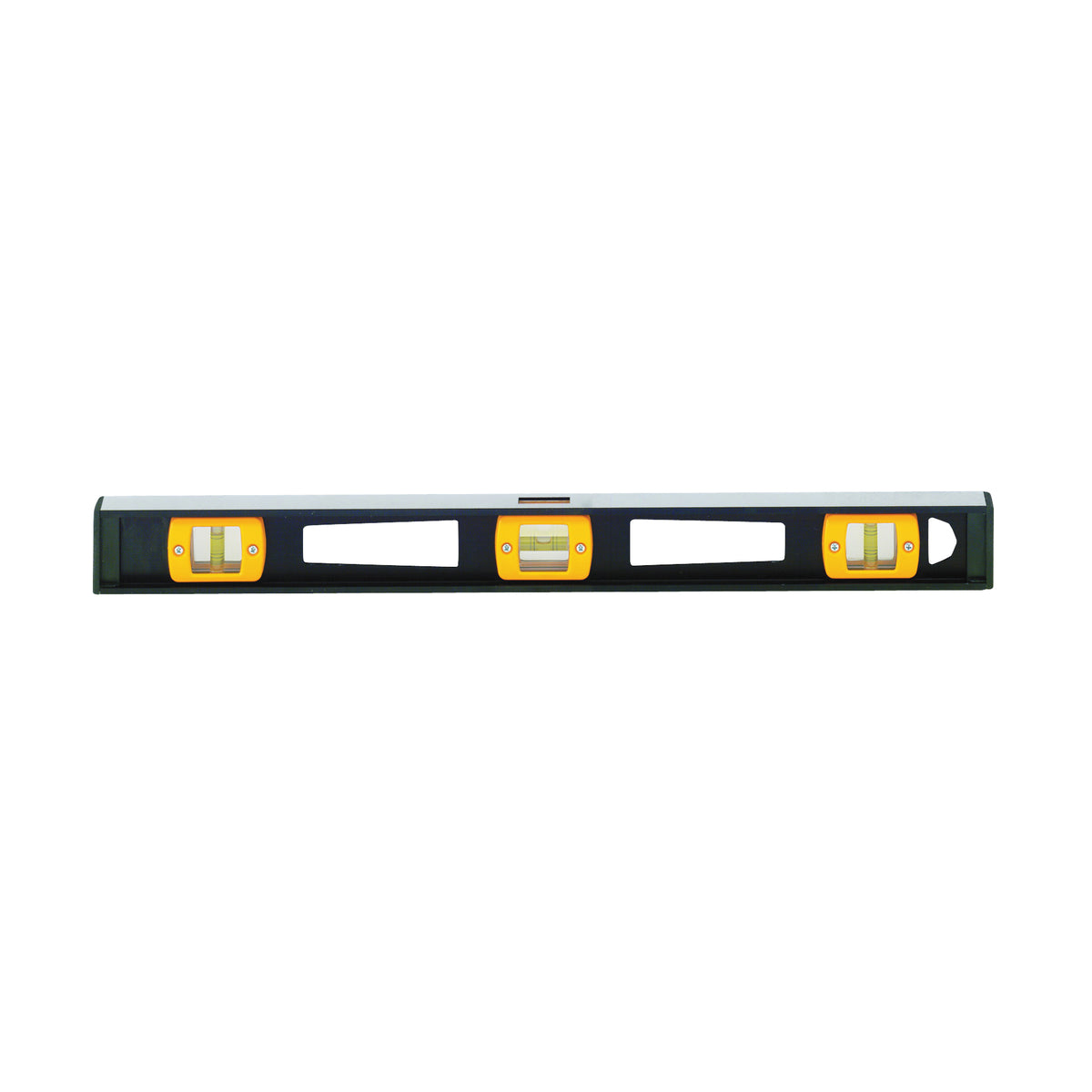 Johnson 3748 I-Beam Level, 48 in L, 3-Vial, 2-Hang Hole, Non-Magnetic, Aluminum, Black
