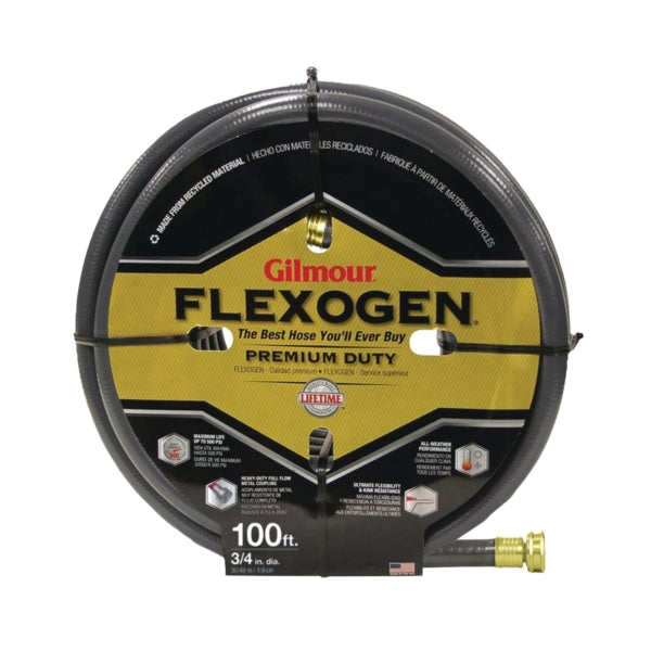 Gilmour 1034100 Garden Hose, 100 ft L, Rubber, Green