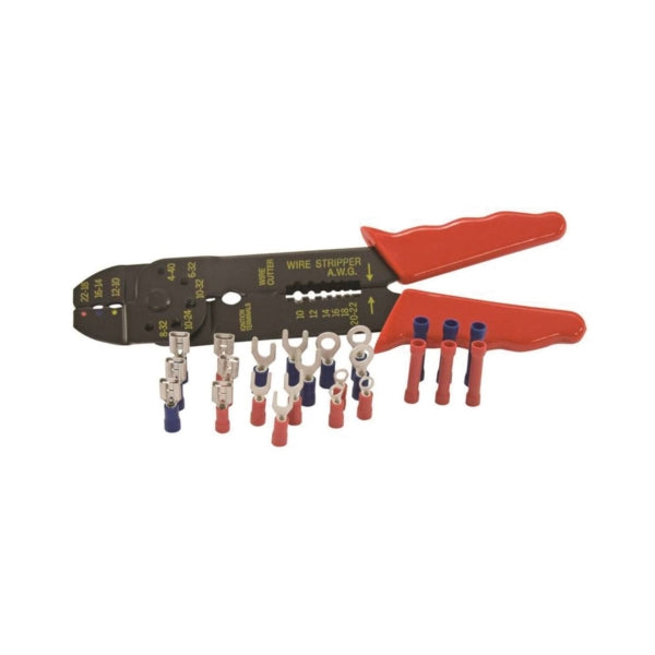 GB GS-67K Stripper and Crimper Tool Kit, 22 to 14 AWG Wire