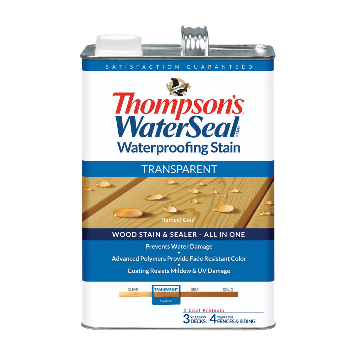 Thompson&#39;s WaterSeal TH.041811-16 Waterproofing Stain, Harvest Gold, 1 gal