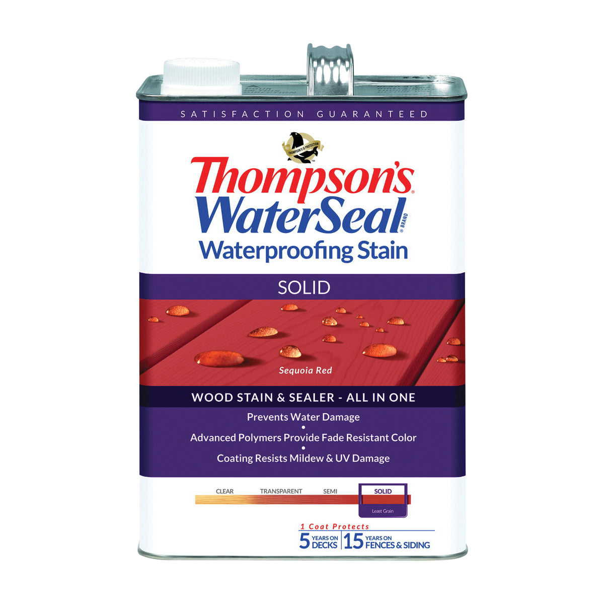 Thompson&#39;s WaterSeal TH.043831-16 Waterproofing Stain, Sequoia Red, 1 gal