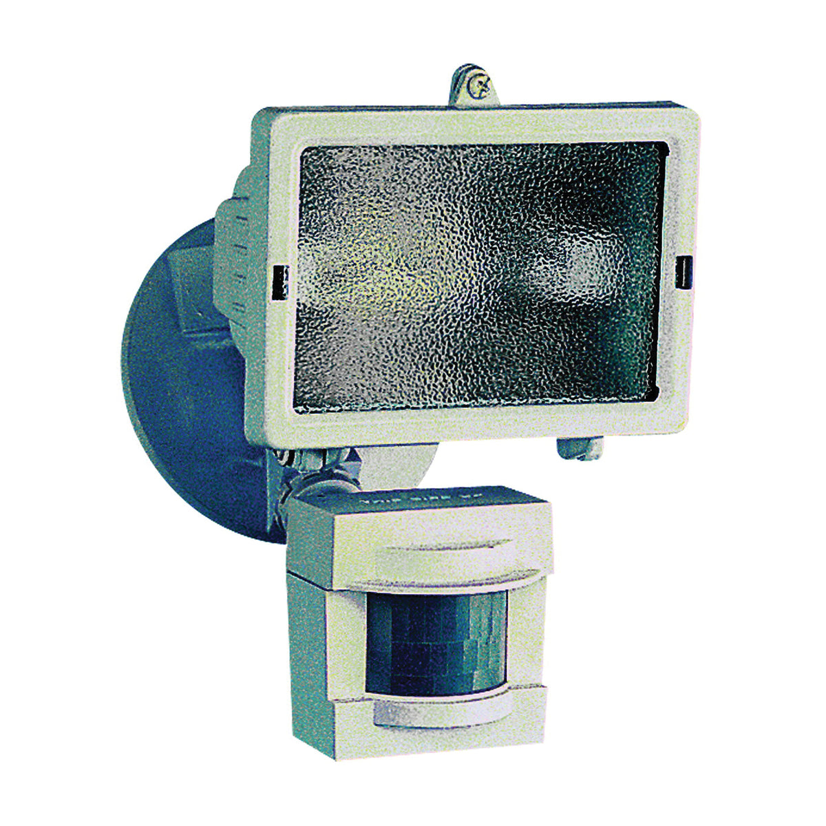 Heath Zenith HZ-5511-WH Motion Activated Security Light, 120 V, 1-Lamp, Halogen Lamp, Glass/Metal/Plastic Fixture