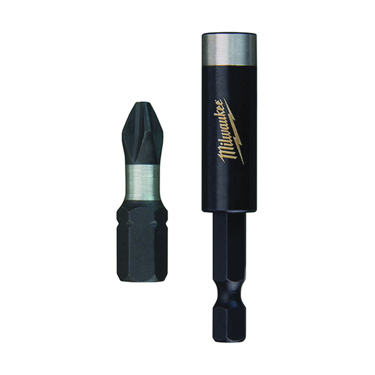 Milwaukee SHOCKWAVE 48-32-5009 Bit Tip Holder, #2 Drive, Phillips Drive, Hex Shank, Steel