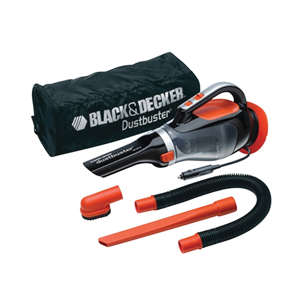Black+Decker BDH1220AV Hand Vacuum, 12 V Battery, Lithium-Ion Battery, 2.5 Ah, Black Housing