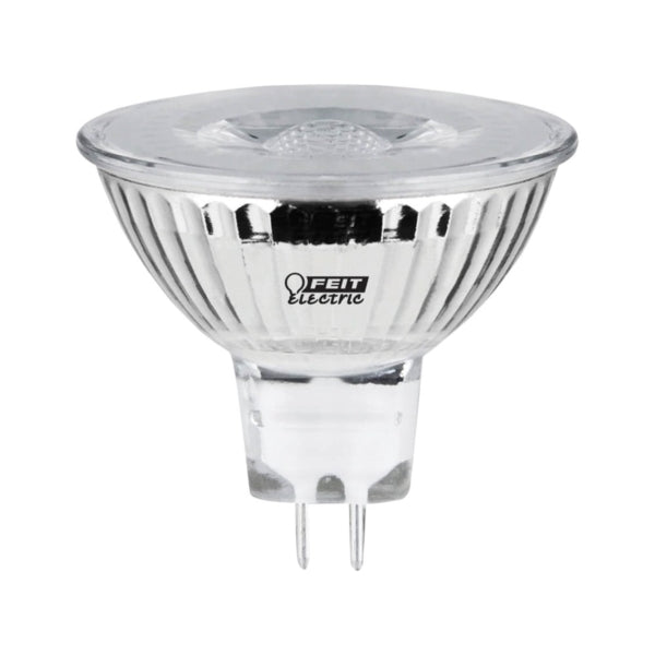 Feit Electric BPEXN/500/LED LED Lamp, Track/Recessed, MR16 Lamp, 50 W Equivalent, GU5.3 Lamp Base, Dimmable, Clear