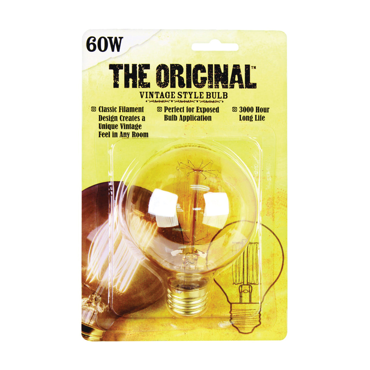 Feit Electric BP60G25/VG Incandescent Bulb, 60 W, G25 Lamp, Medium E26 Lamp Base, 285 Lumens, 2200 K Color Temp