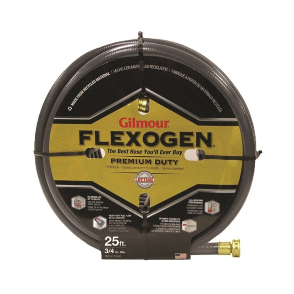Gilmour 10034025 Garden Hose, 25 ft L, Rubber, Green