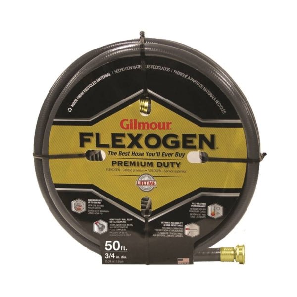 Gilmour 1034050 Garden Hose, 50 ft L, Rubber, Green