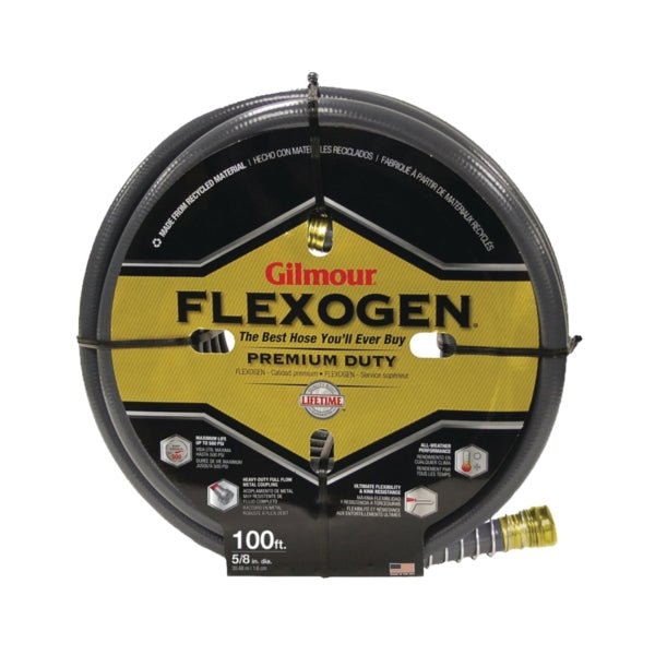 Gilmour 874001-1001 Garden Hose, 100 ft L, Gray