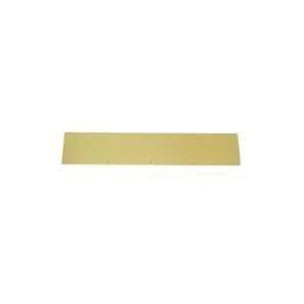 Schlage C8400PA3-6X34 Kick Plate, 34 in L, 6 in W, Aluminum, Brass