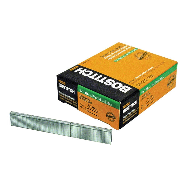 Bostitch SX5035-3/4G Crown Staple, 7/32 in W Crown, 3/4 in L Leg, 18 Gauge, Steel