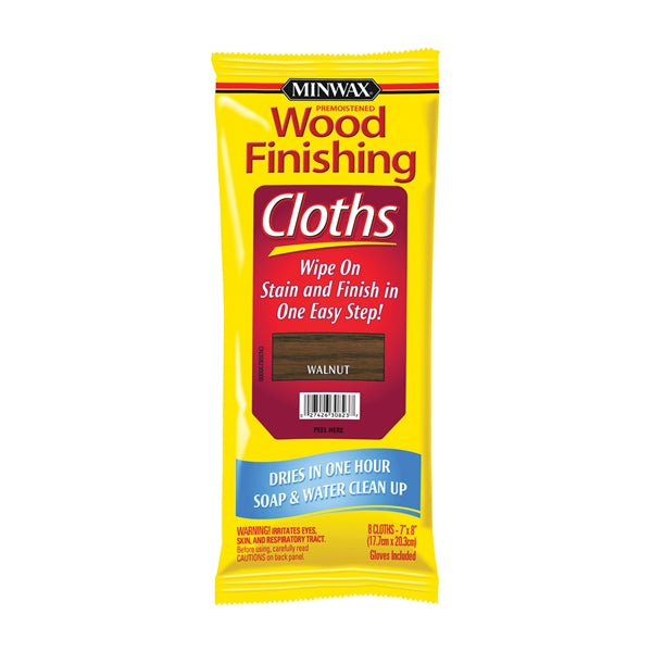 Minwax 308230000 Wood Finishing Cloth, Walnut, Pouch