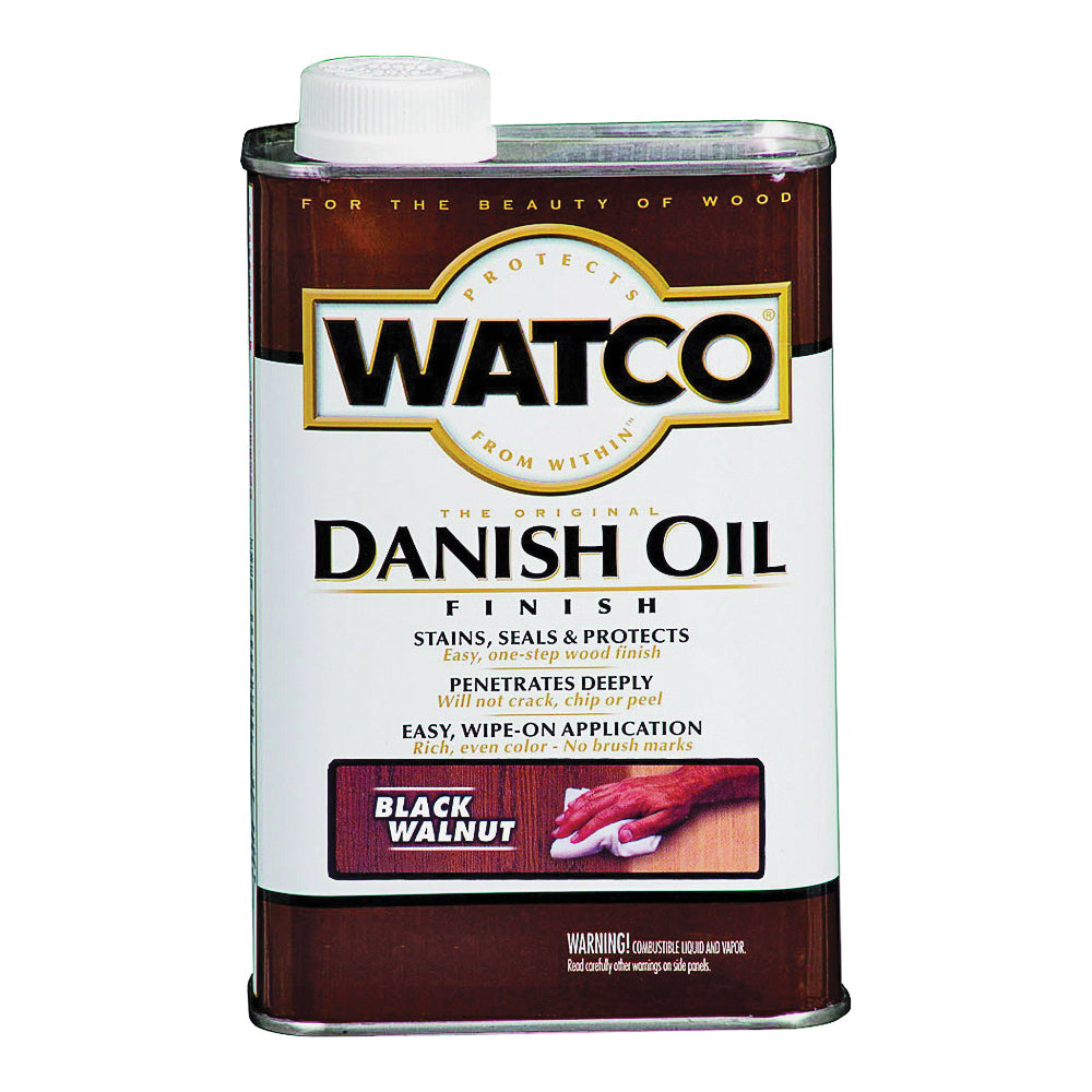 WATCO 65351 Danish Oil, Black/Walnut, Liquid, 1 pt, Can