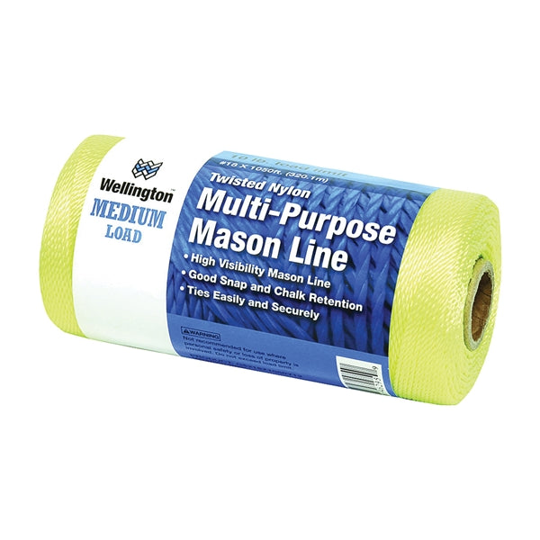 Wellington Opti-Brite Series 46295 Rhino-Kote Twine, #18 Dia, 1050 ft L, Nylon, Lime Green