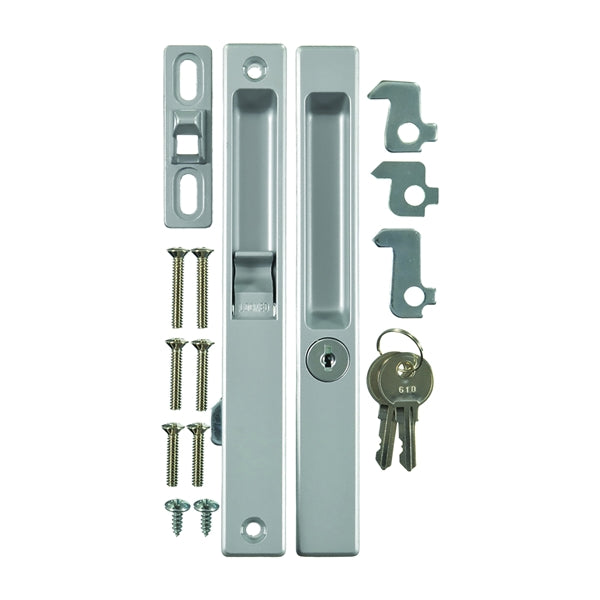 Wright Products VK1195 Door Lockset, Aluminum, 1 to 1-1/4 in Thick Door, Reversible Hand