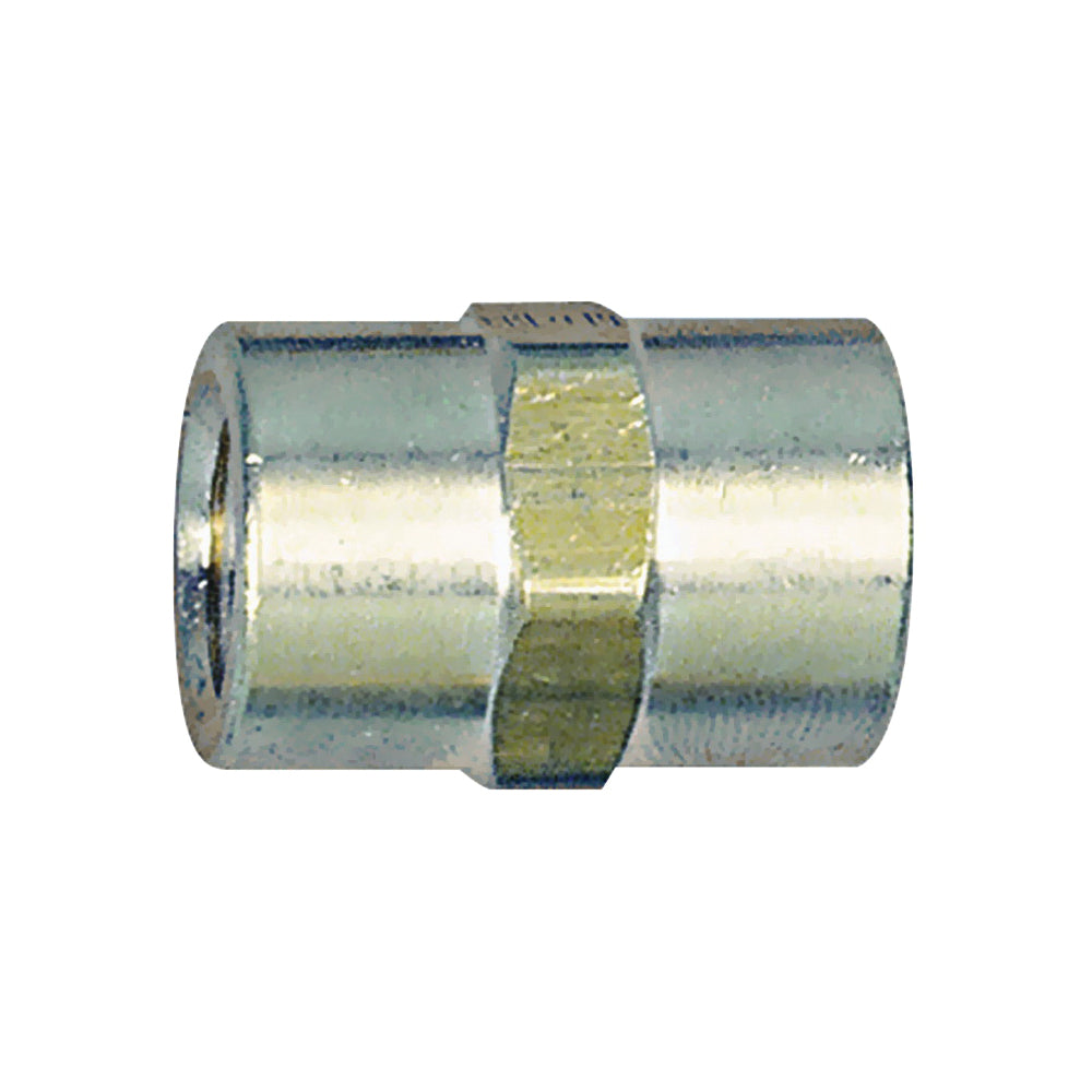 Tru-Flate 21-515 Air Line Coupling, 1/4 in, FNPT, Brass