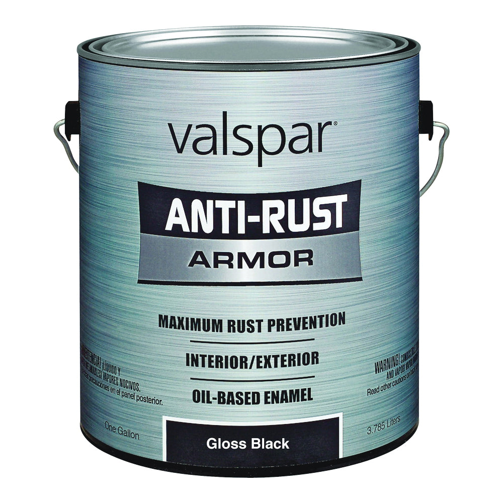 Valspar 21800 Series 044.0021824.007 Enamel, Gloss, Black, 1 gal, Can