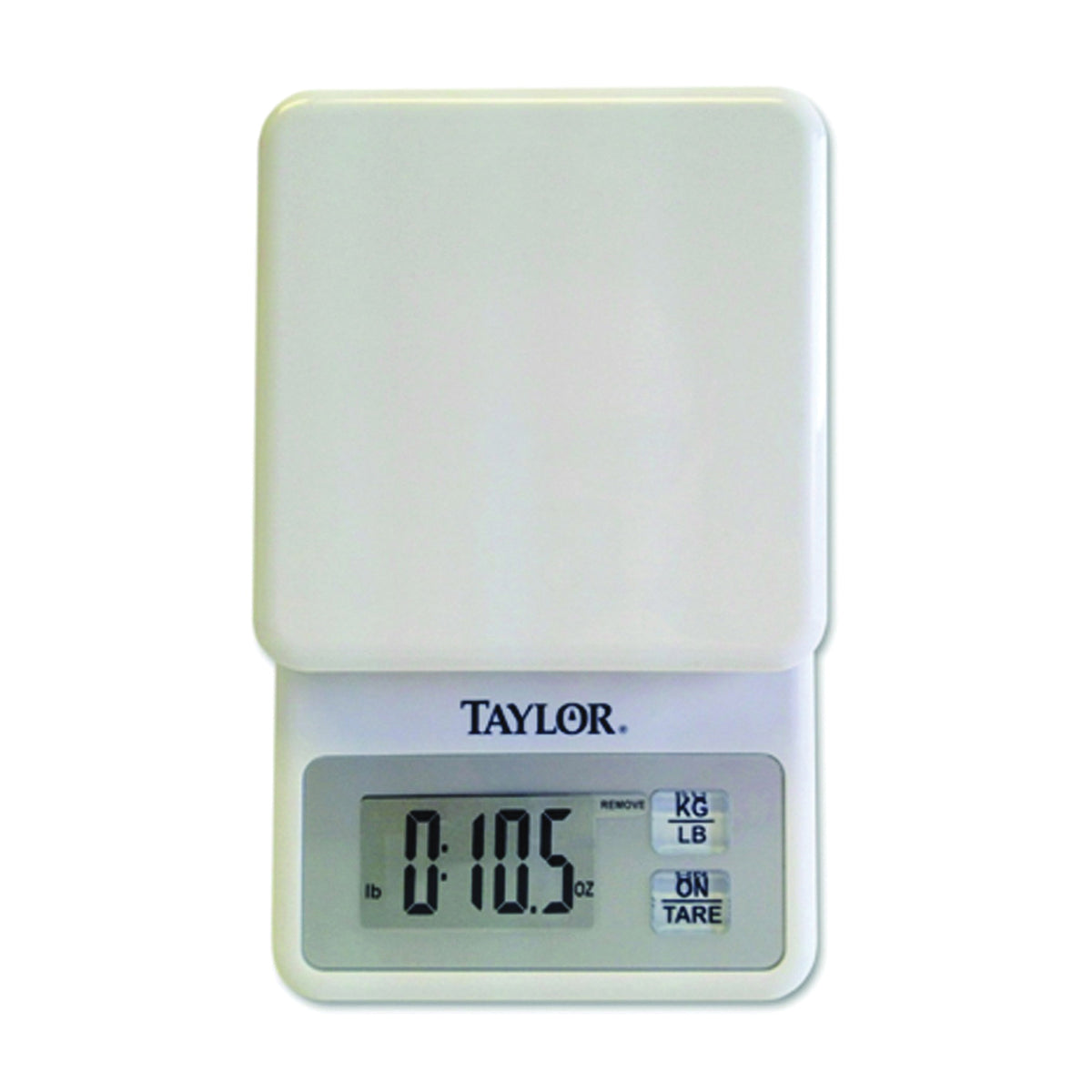 Taylor 3817 Kitchen Scale, 11 lb Capacity, LCD Display, White, g, lb, oz