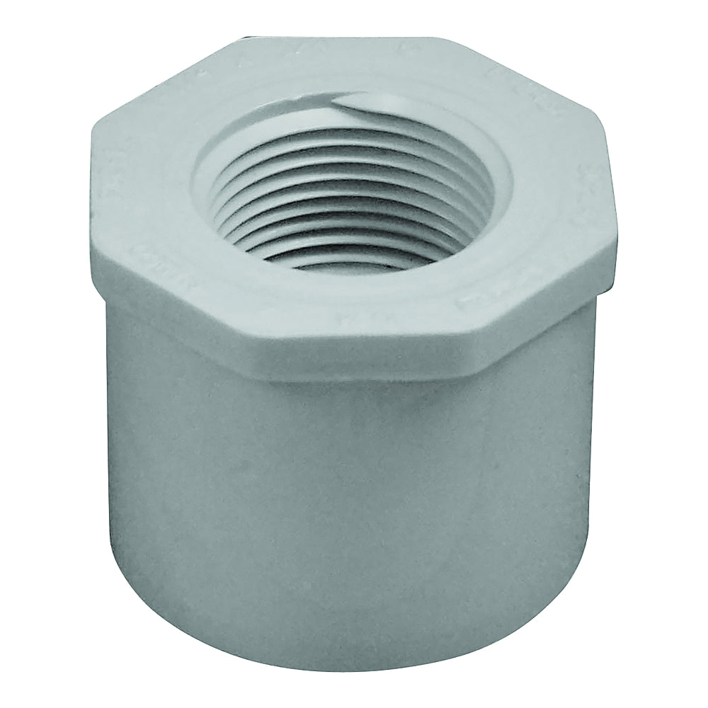 GENOVA 300 Series 34247 Reducing Bushing, 1-1/4 x 3/4 in, Spigot x FIP, White, SCH 40 Schedule