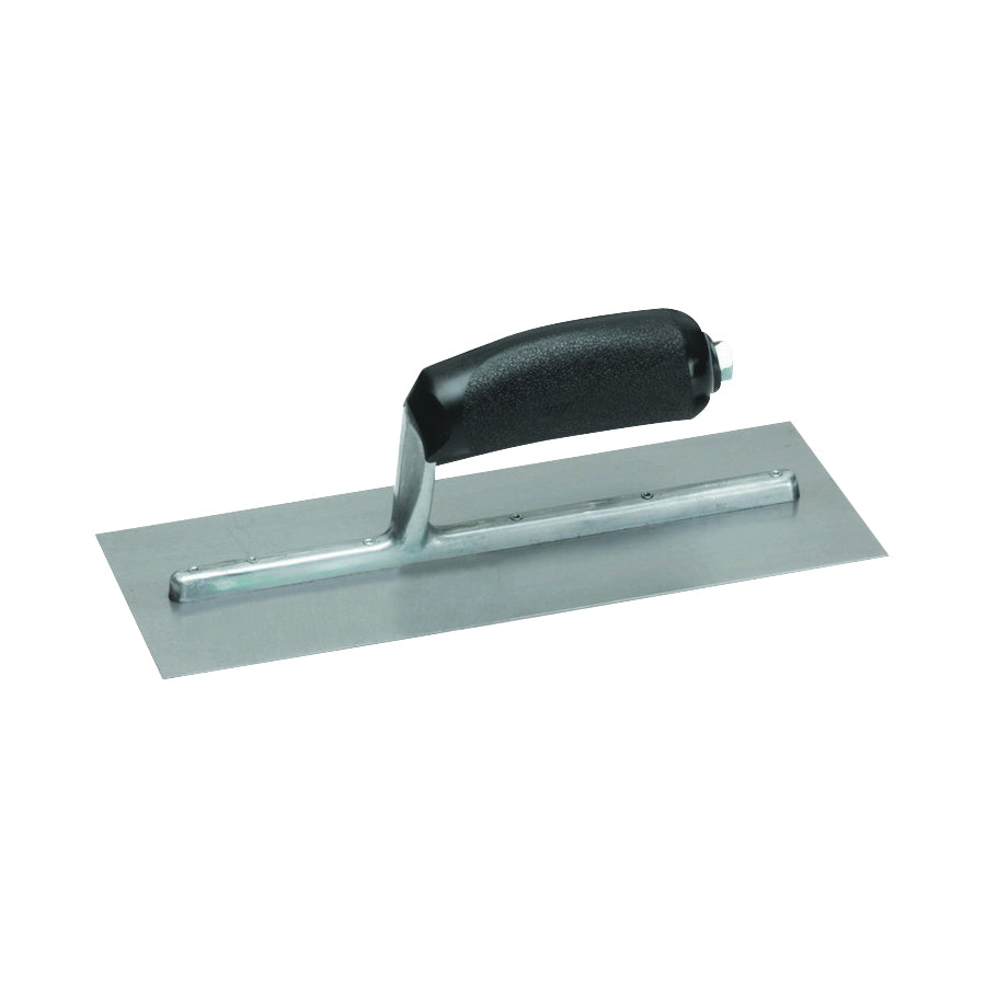 Marshalltown FT114P Finishing Trowel, 11 in L Blade, 4-1/2 in W Blade, Steel Blade, Curved Handle, Plastic Handle