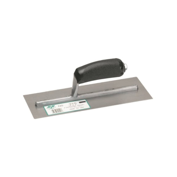 Marshalltown FT144P Finishing Trowel, 14 in L Blade, 4 in W Blade, Steel Blade, Curved Handle, Plastic Handle