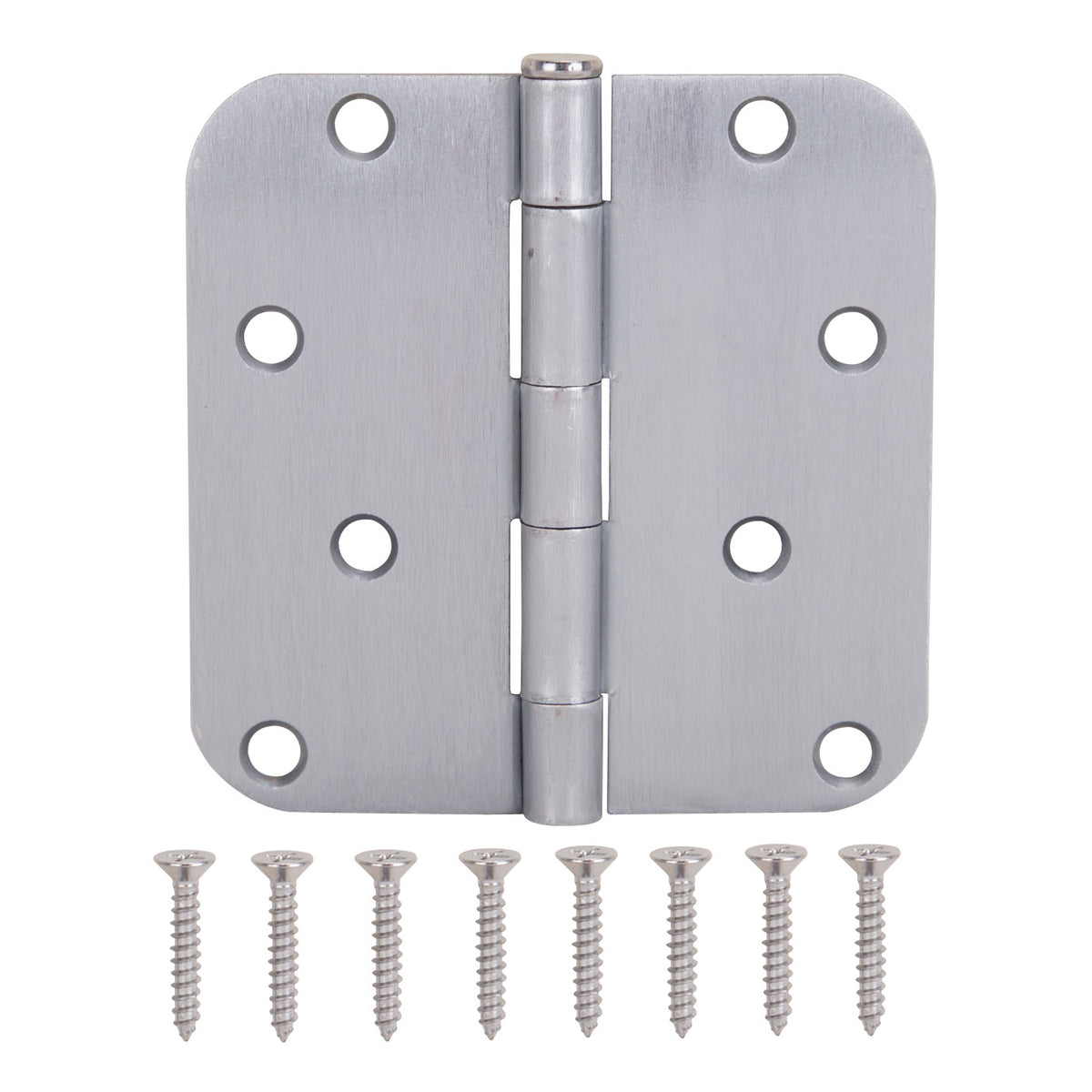 ProSource 20348SCX Door Hinge, Steel, Satin Chrome, Loose Pin, 180 deg Range of Motion, Screw Mounting